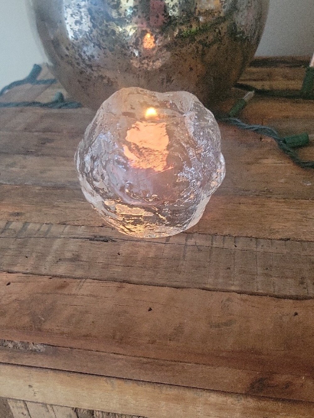 Kosta Boda's Snowball Art Glass Votive Candle Holder